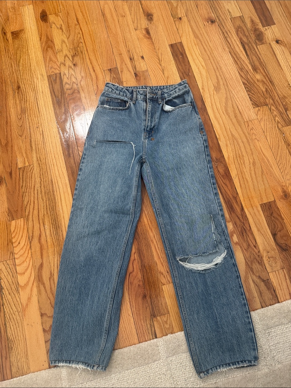 Ksubi Blue Distressed Boyfriend Jeans